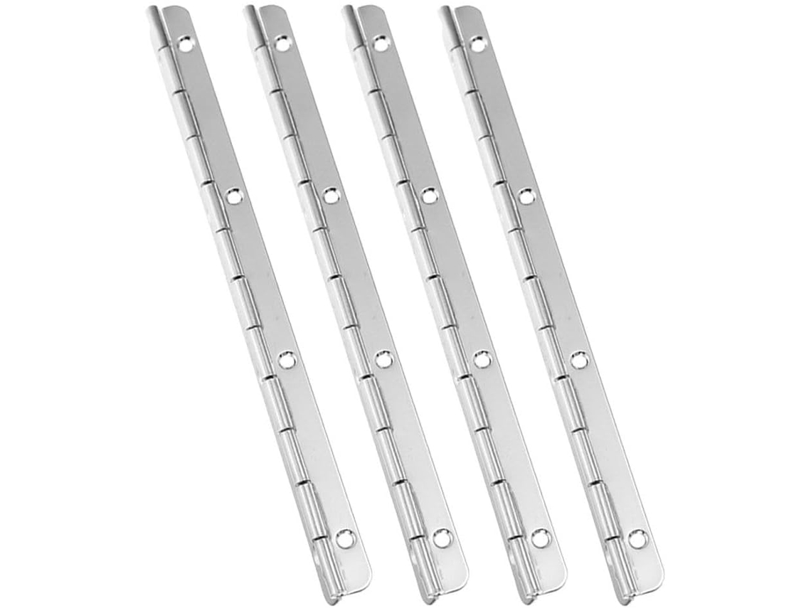 Conjunto De 4 Dobradiças Longas E Resistentes Em Aço Inoxidável Para Portas Armários, Caixas De Madeira, Caixas De