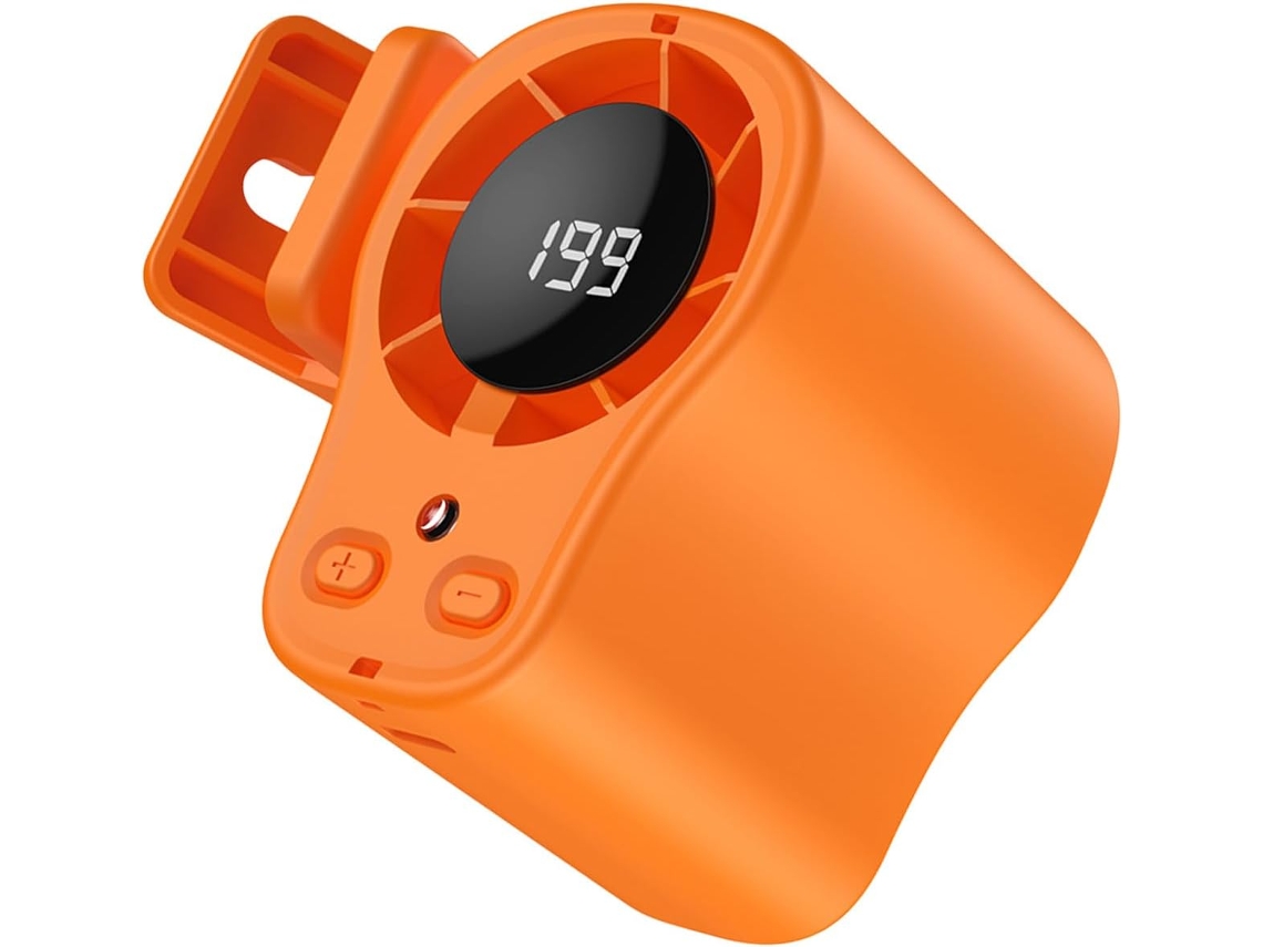 Ventilador de Clip EIFSON com Ecrã Led, Mãos livreslaranja