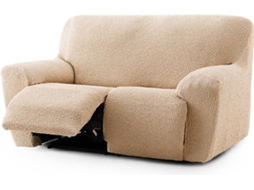 Capa Tecido Elástico para Sofá Relax de 2 Lugares com 2 Assentos MILICA Spongy Marfim