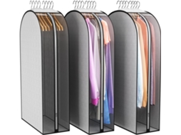Sacos De Roupa Plissados ​​em Formato De Acordeão - Ideais Para Pendurar Roupa, (40 Polegadas), Pacote De 3 Unidades Panoona