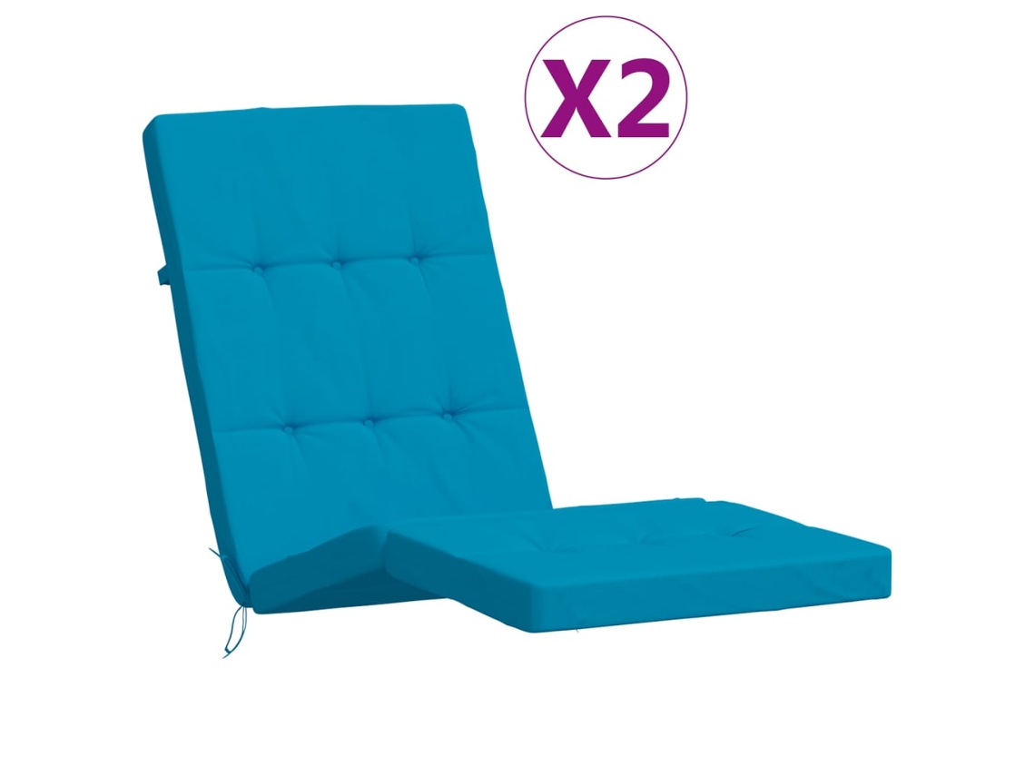 Deck Chair Cushion, Deck Chair Cushions Vidaxl Azul Tecido (n/a)