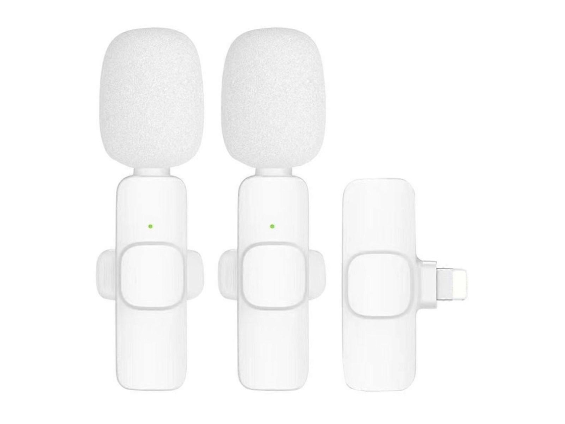 Microfone De Lapela Sem Fio K9 Bt Um Para Dois Microfones Com Cancelamento Ruído Transmissão Ao Vivo Aquaforge