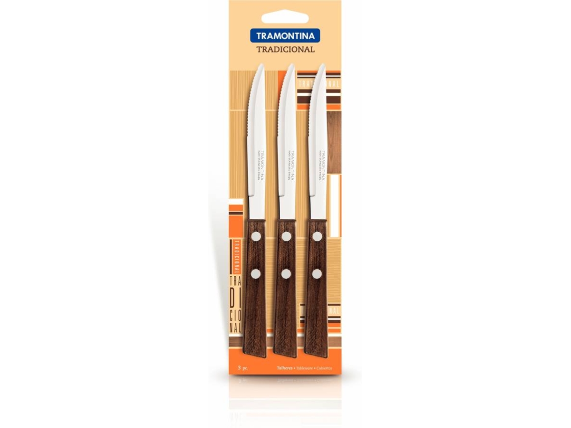Conjunto de 3 Facas de Cozinha TRAMONTINA Tradicional 4''