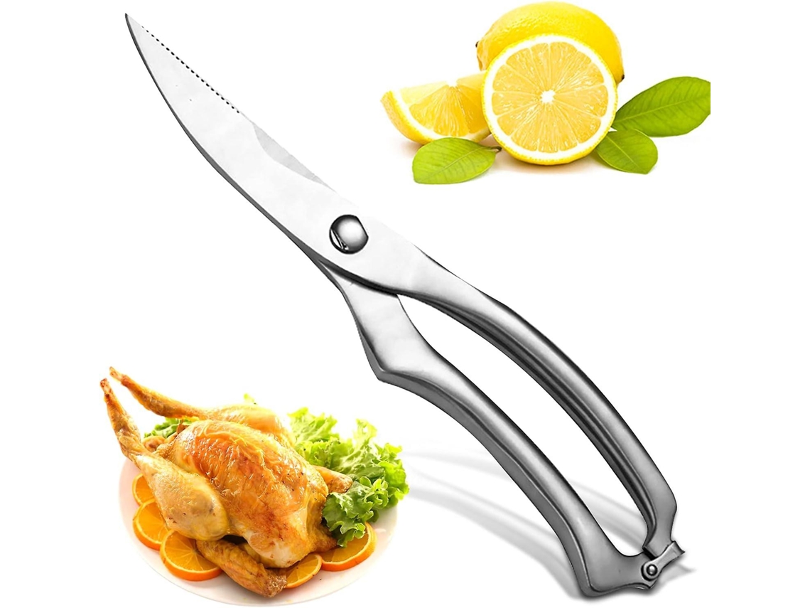 Tijeras de Cocina Multifuncionales de Acero Inoxidable, Afiladas Profesionales para Cortar Pollo, Pescado, Carne, Huesos Y Verduras