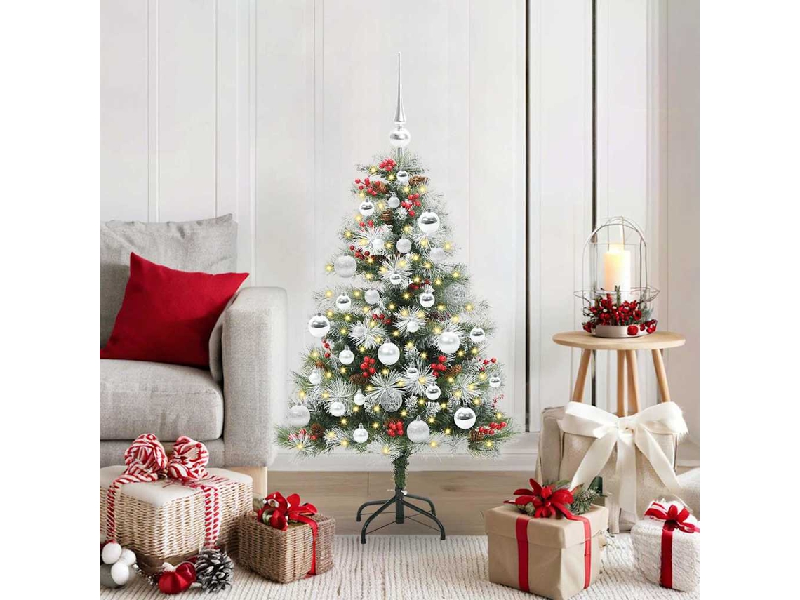 Vidaxl Árvore De Natal Artificial Verde E Branco 120 Cm