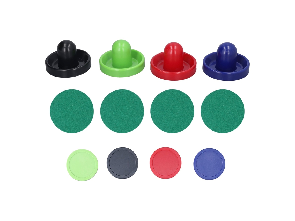 Primerox 12pcs Acessórios de Air Hockey Mesa: 4 Pushers 4 Pranchas 4 Discos 96mm Tipo B