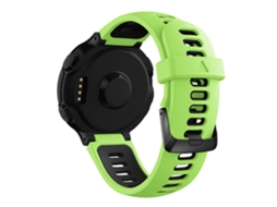 Bracelete Silicone Fivela Preta com Barra de Mola 22Mm para Garmin Forerunner 235/230/620/630/220/735/735Xt Verde Preto
