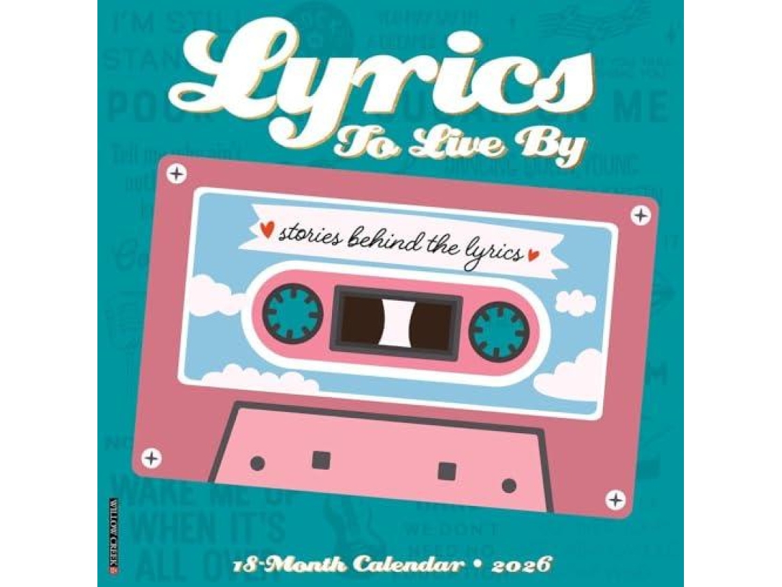 Livro Lyrics to Live by 2026 Wall Calendar de Willow Creek Press (Inglês)