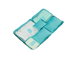 Conjunto de 6 Bolsas de Armazenamento para Viagem À Prova D'água Cubos de Embalagem Oxford Azul