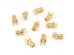 10 Conectores Sma Fêmea Base Pcb 50 Ohm Rf