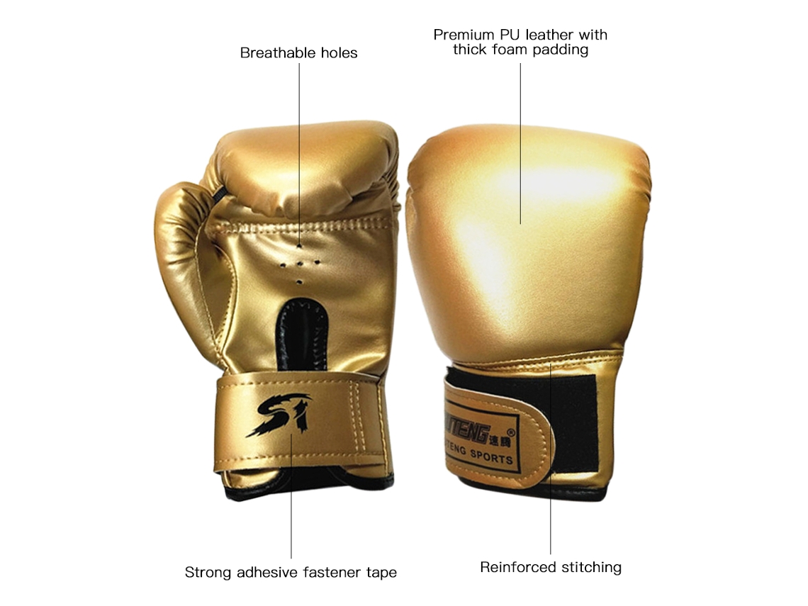 Luva De Boxe Para Crianças 3-10 Anos Muay Thai Treinamento Sacola Boxe Equipamento Esportivo Leve Pu Couro
