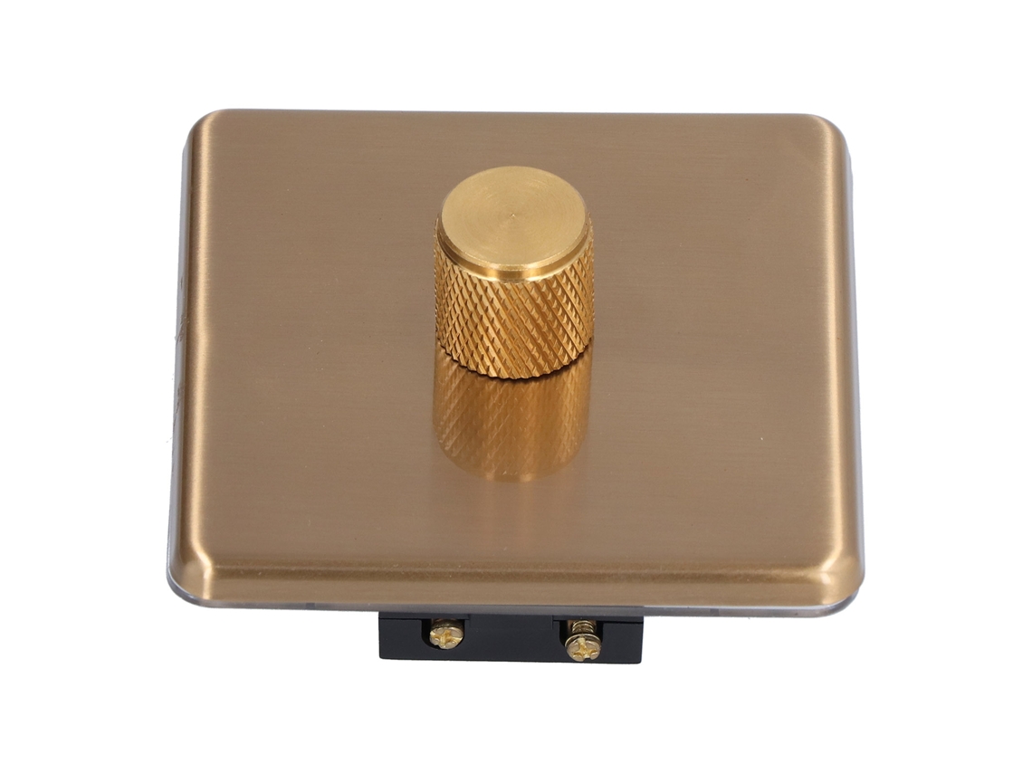 Interruptor De Luz Dimmer De Latão Escovado: Elegante, Resistente E Durável Para Lar (ac220v)