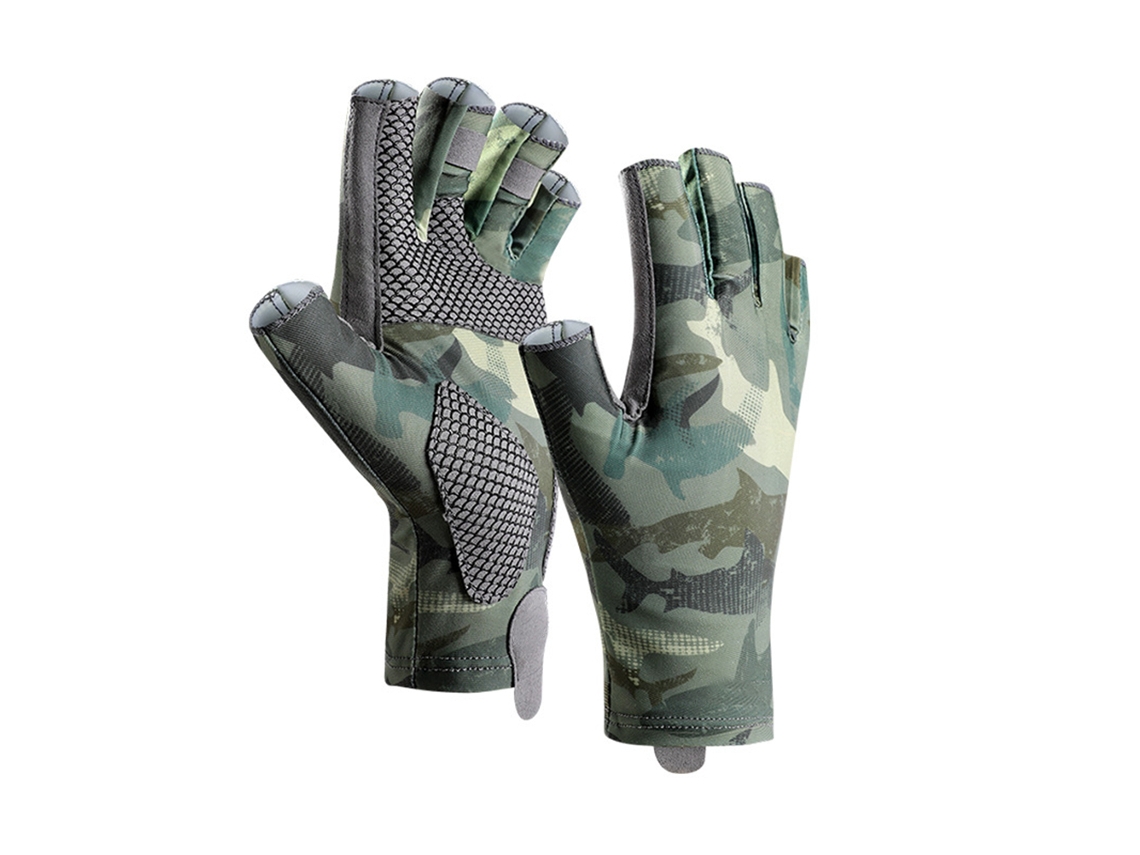 Luvas Sem Dedos Uv Upf50+ para Pesca e Outdoor