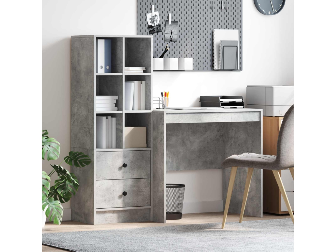 Vidaxl Mesa Cinzento 135,5 X 50 X 127 Cm 2 Unid.
