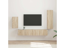 Vidaxl Conjunto De Móvel De Tv 4 Unid. Carvalho Sonoma