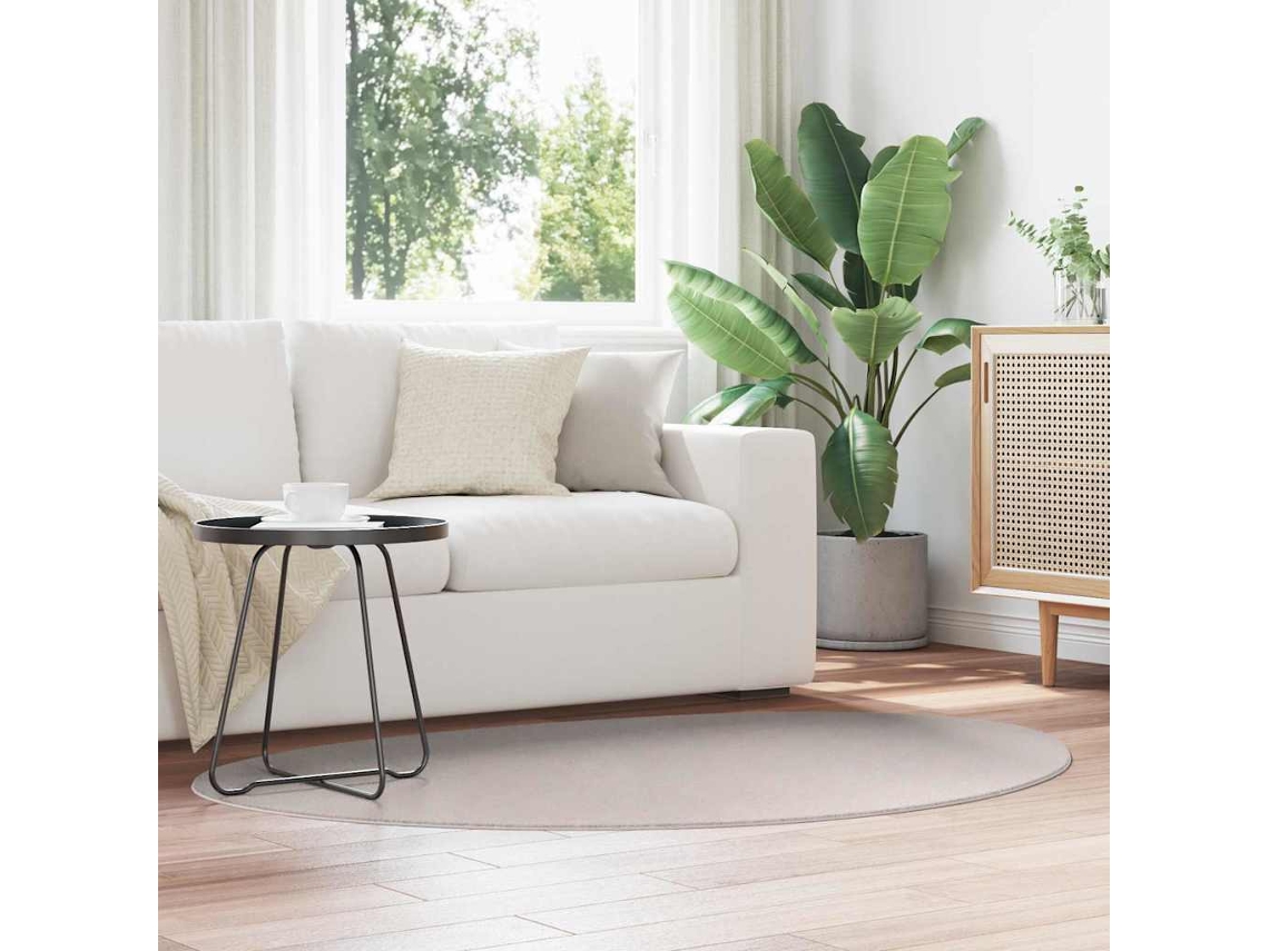 Vidaxl Tapete Huarte Areia 120 X 170 Cm Poliéster