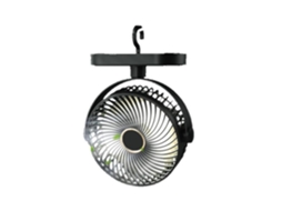 Ventilador Com Lanterna Led Gancho Bateria Para Barraca