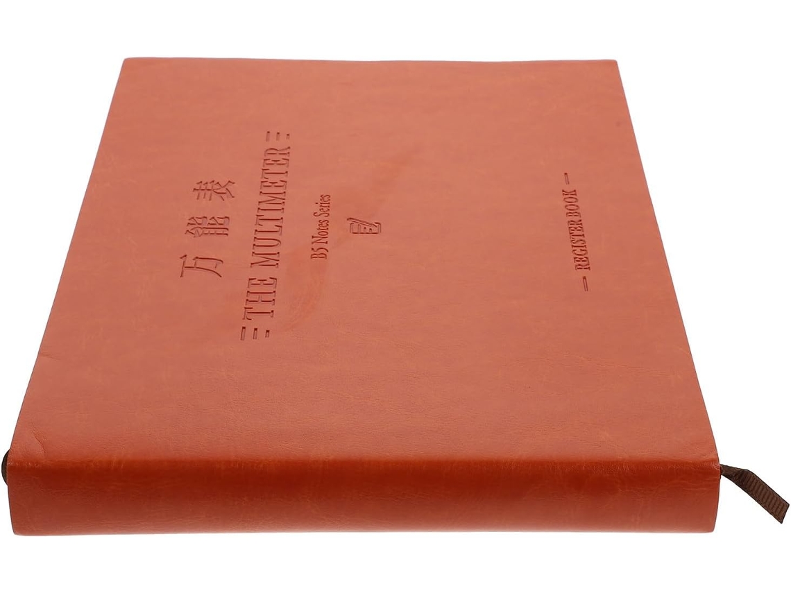 Caderno Leve E Versátil Com Folhas Para Contabilidade E Capa Em Couro Sintético Marrom. Prático Para