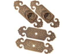 Conjunto De 4 Puxadores Cobre Para Armários E Guarda Roupas, Acabamento Polido, Operação Confortável, Estilo Vintage