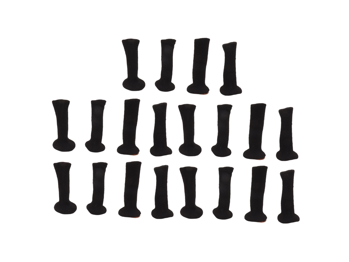 Capas De Proteção Silicone Preto Para Pé De Mesa E Cadeira 20un