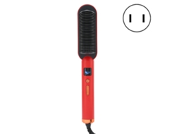 Pente de Alisar Cabelos com Íons Negativos, Anti caldeira, Ajuste de Temperatura, LCD, Profissional e Casa | S/MARCA