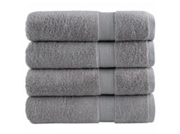 Vidaxl Toalhas De Banho Premium Solund 4pcs 100x150cm 600gsm Cinzento