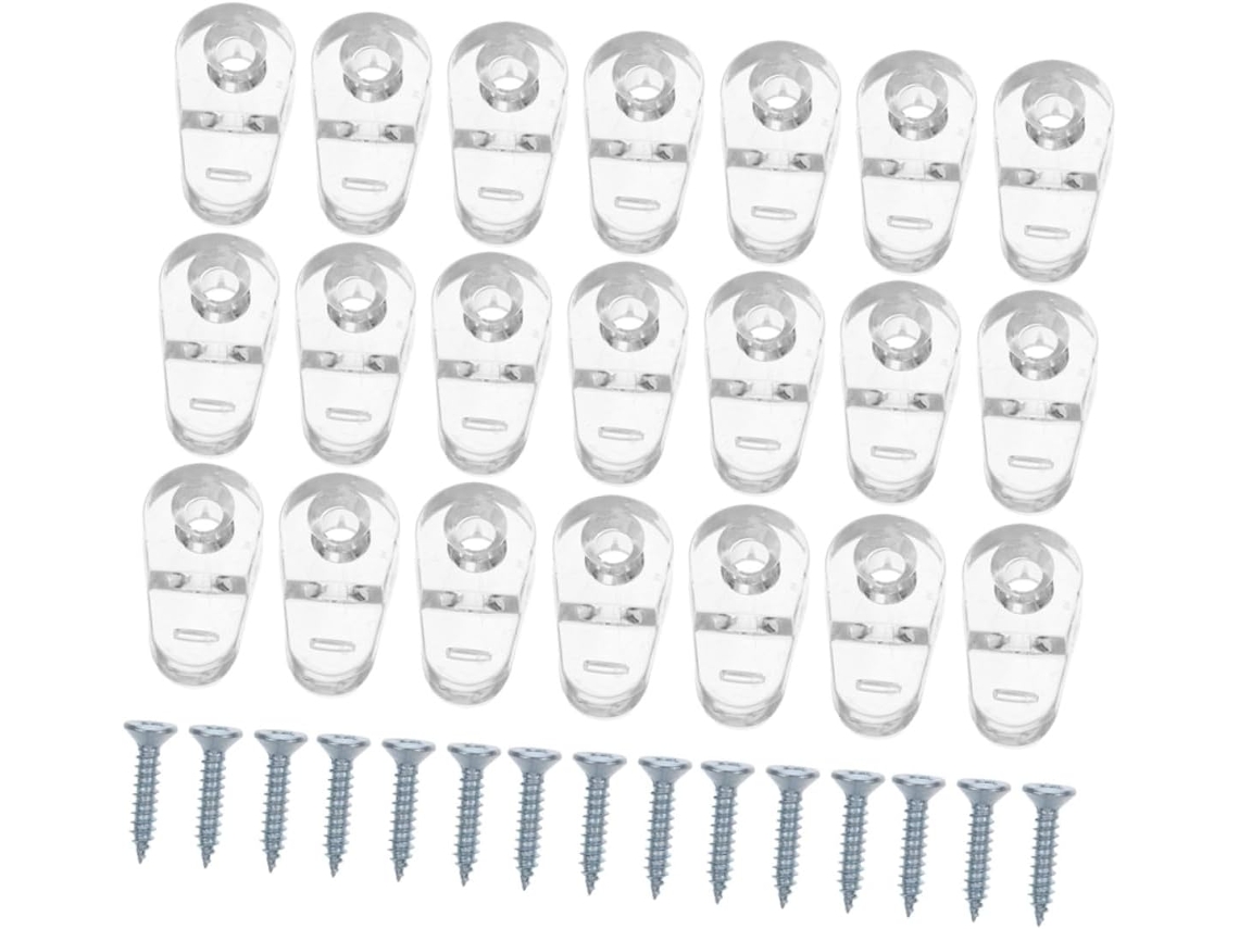 Conjunto De 40 Presilhas Plásticas Para Fixação Vidros Em Armários E E