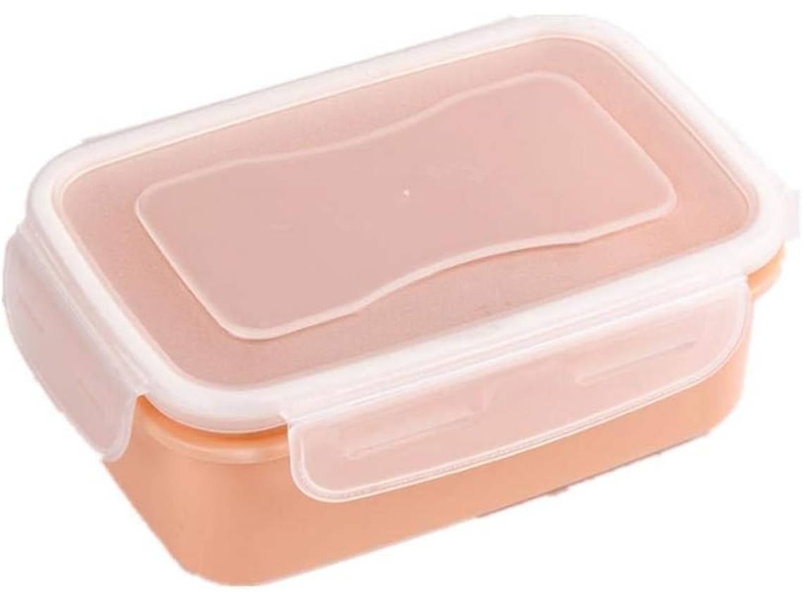 Marmita Bento Premium Rosa, Caixa Almoço Plástico 1 Camada DUREFORWARD
