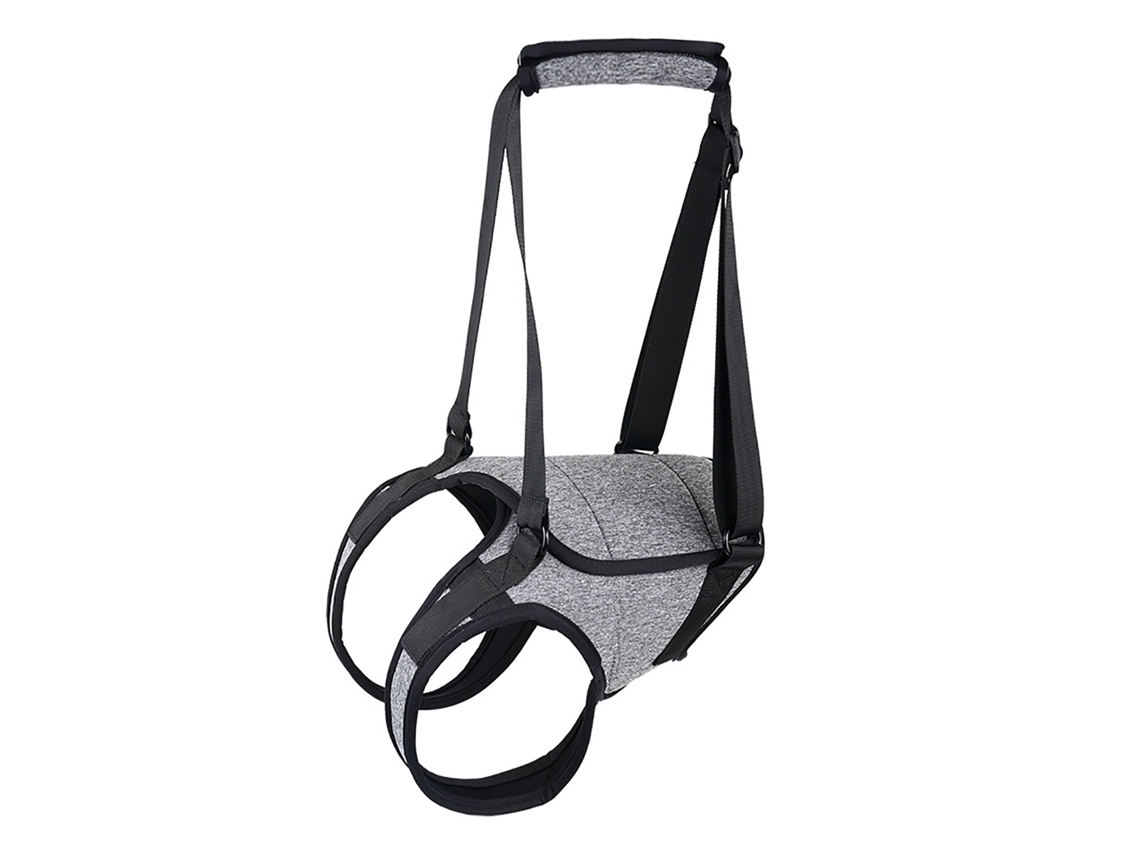 Peitoral Ajustável Para Patas Traseiras Peitoral De Suporte Para Cães Feridos Ou Idosos Em Cinza Claro, Tamanho M. Slowmoose