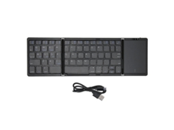 Teclado Bluetooth Dobrável com touchpad, tamanho normal, compatível com tablets, smartphones e PCs TAISHENGDA