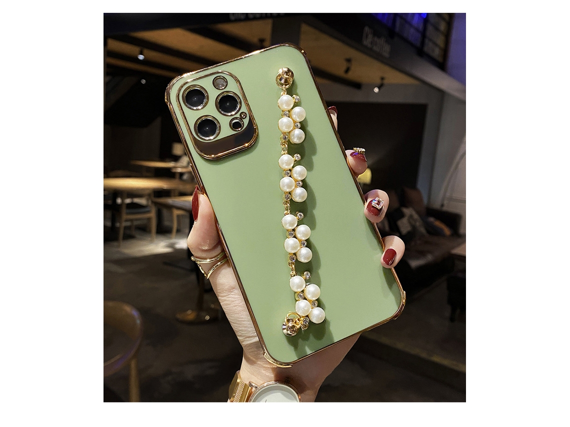 Capa de Telefone EOOCOO (pulseira de Pérola para Apple)