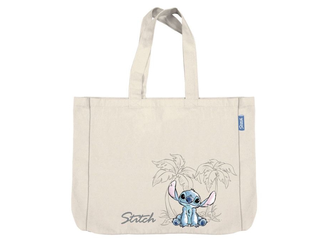 Saco Cabas - Stitch - 46x40.5x10 Cm - 80% Algodão - Licença Lilo & Stitch