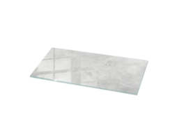 Vidro Para Mesa Retangular Espelharte (125x50 Cm - Textura De Concreto Com Arranhões - Cinza)