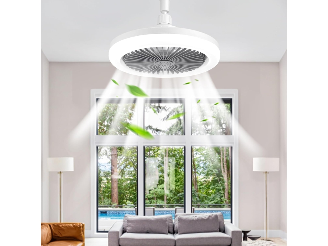 Ventilador De Teto Com Luz Led 25 Cm Ajustável Para Terapia -