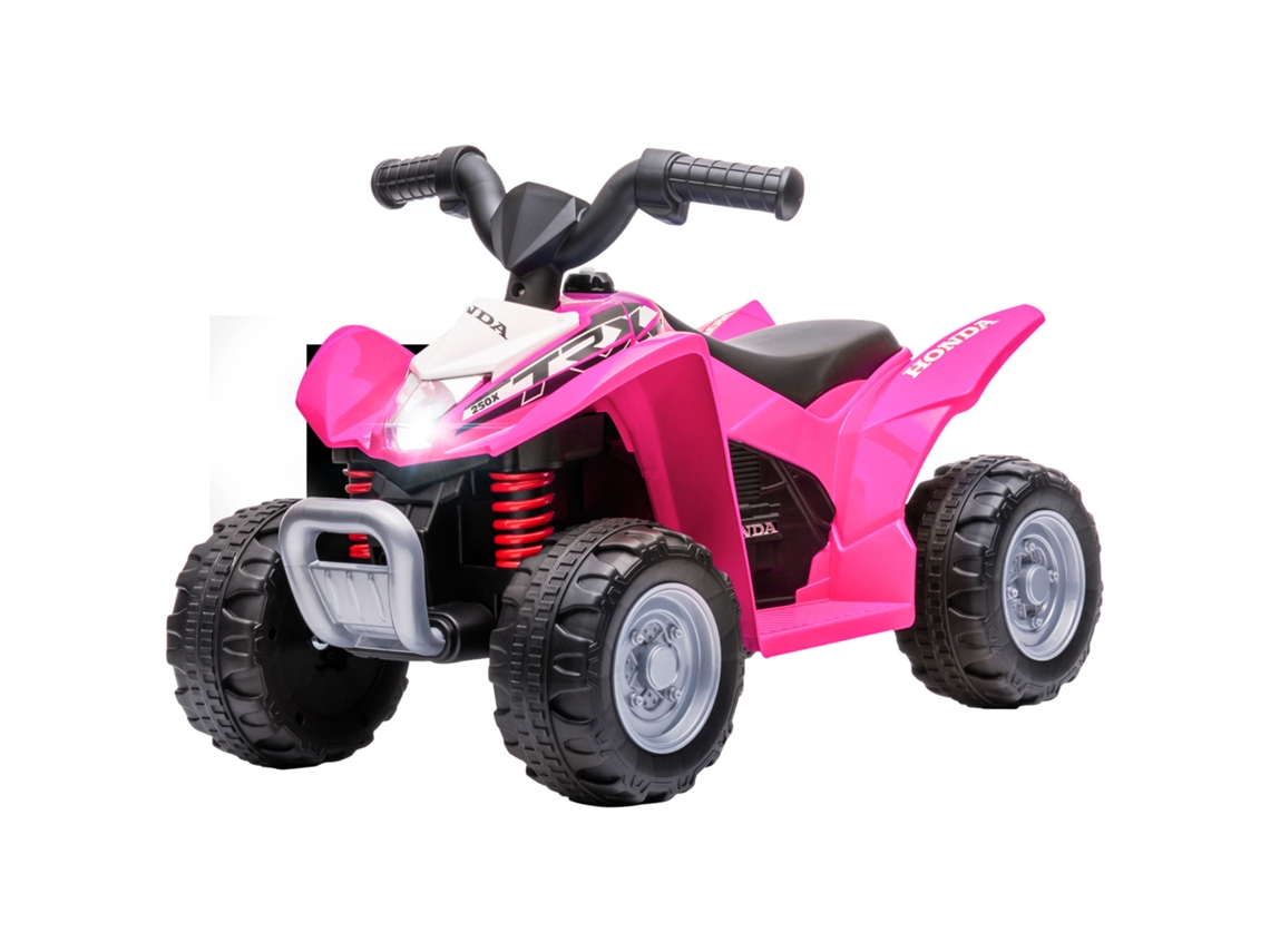 Quadriciclo Elétrico Honda Para Crianças De 18-36 Meses Infantil A Bateria 6v Com Faróis Led Buzina Velocidade De 2,8km/h E Avance 65,5x35,5x43,5cm