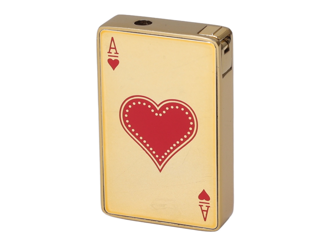 Isqueiro De Plástico Com Design De Espelho E Poker, Anti Vento, Com Gás Butano Para Homens