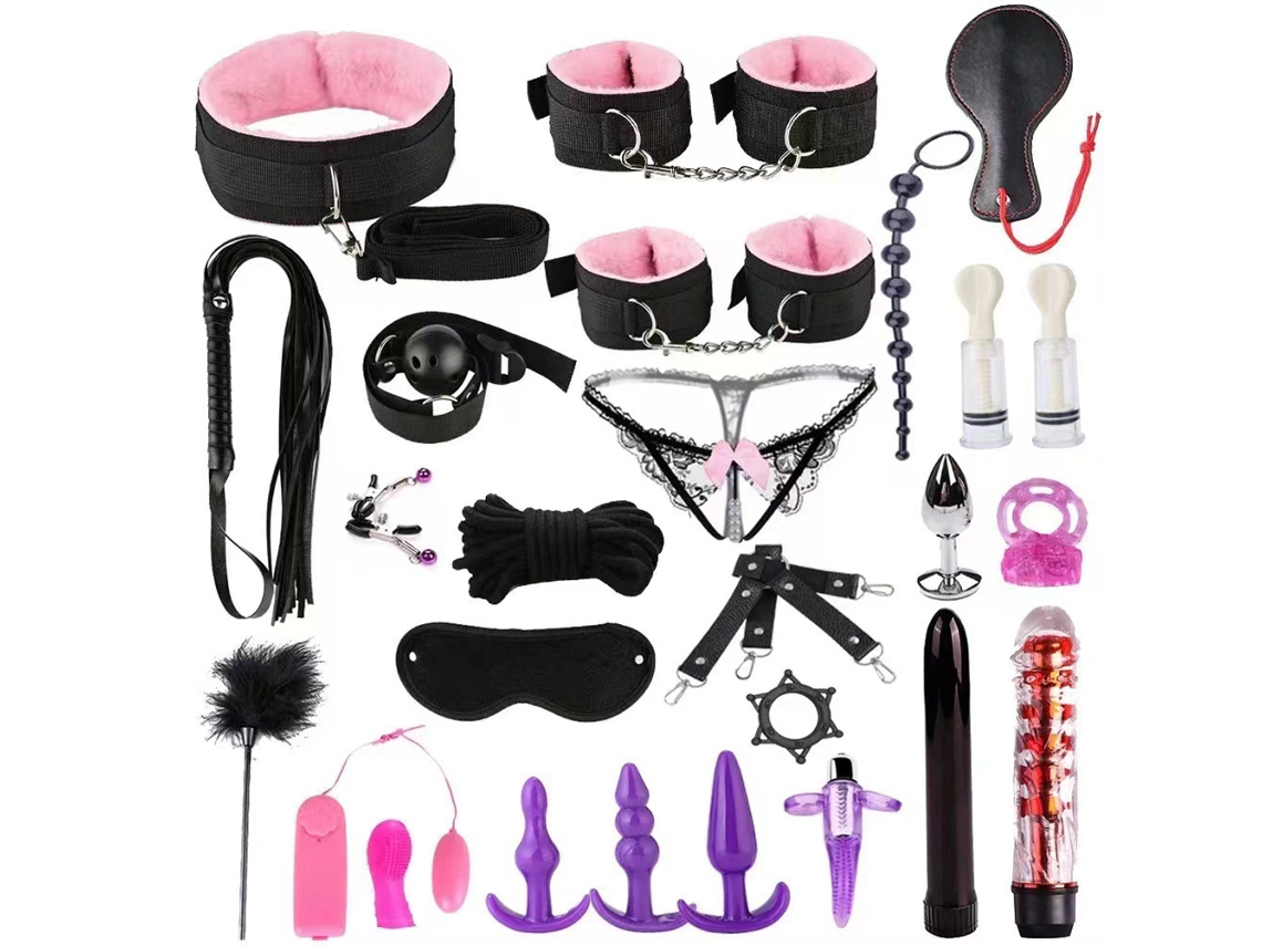 Conjunto Sm De 26 Piezas Para Parejas Adultas, Juego De Ataduras De Cuero Pu, Juguete Erótico