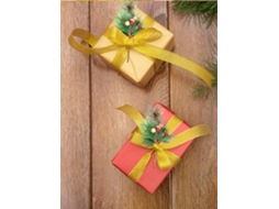 Ramos De Natal Mini Verdes Pvc Inserção Embalagem Individual