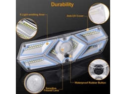2026 luces Solares Exteriores com Sensor de Movimento para Jardim, Pátio, Garagens e Balcões