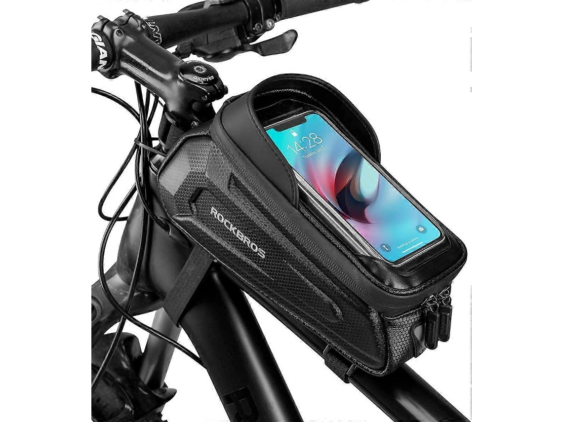 Rebe-funda Impermeable Para Teléfono De Bicicleta Marco Delantera Caja Rígida Compatible Con Teléfonos Hasta 6.8 Pulgadas