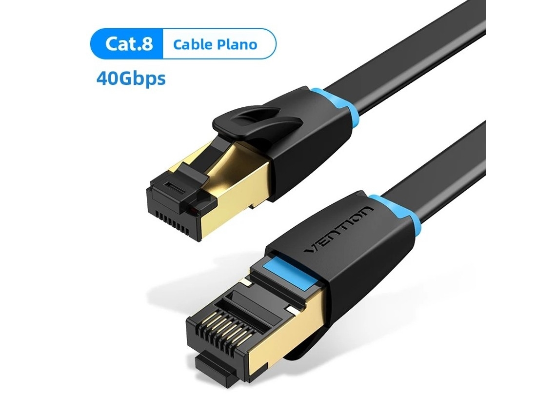 Cabo Ethernet STP RJ45, 40 Gbit/s e 2000 MHz, Mdug (cabo plano de PVC)