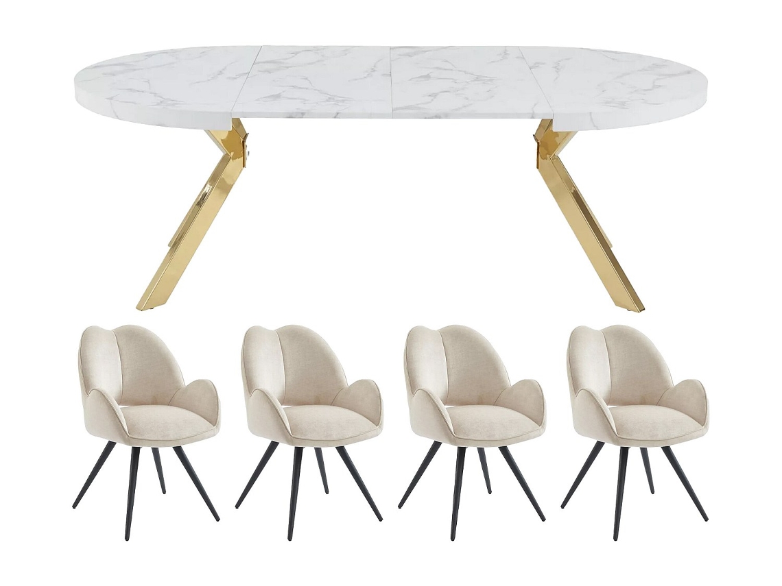 Conjunto Mesa E Cadeiras Komoni