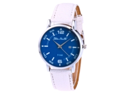 Reloj De Muñeca Analógico De Cuarzo Con Dial Redondo Para Hombre Y Mujer Blanco Zhoulianfa