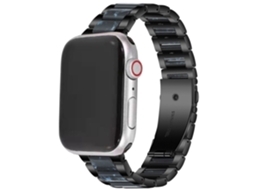 Bracelete de Aço com Resina para Apple Watch Series 5 44mm Safira