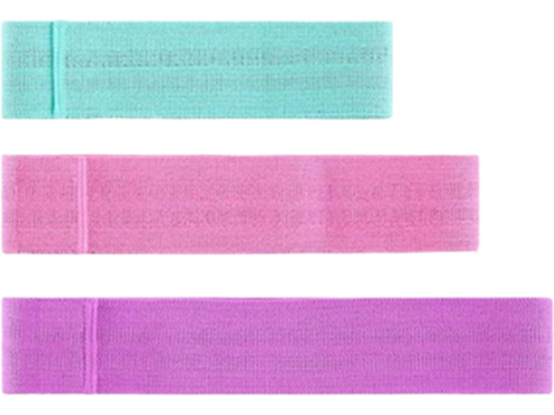 3 Bandas de Resistência Yoga Multicor