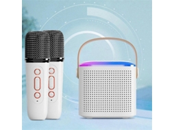 Sistema De Alto Falantes Portáteis Bluetooth 5.3 Com 2 Microfones Sem Fio, Alto Falante Para Canto Doméstico, Preto, 10 Olysi Shop