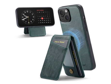Suporte Casa Amovível Para Iphone 14 Fierre Shann Pele Sintética Bege