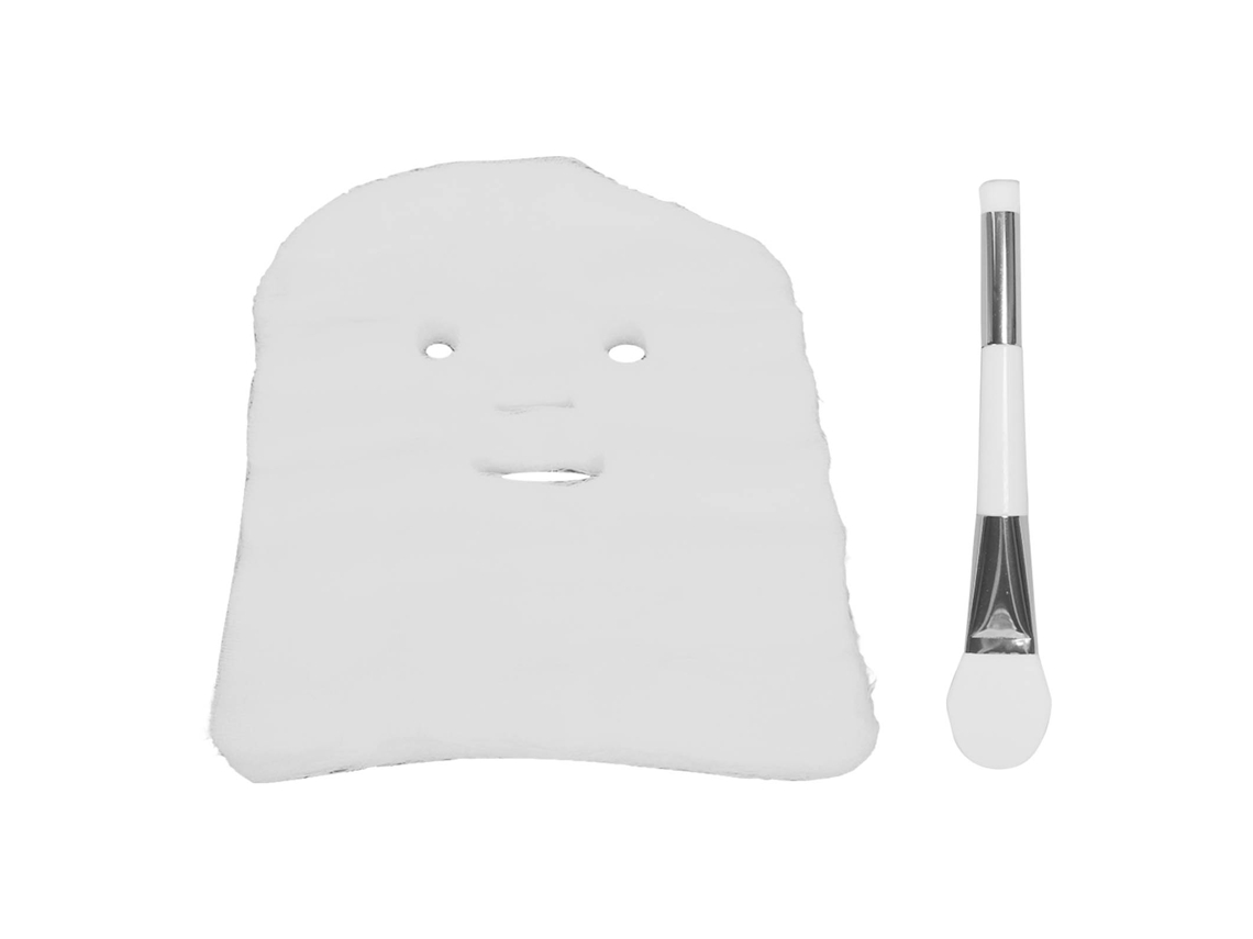 100 máscaras faciais descartáveis de gaze com pincel, ajuste perfeito e alta absorção.