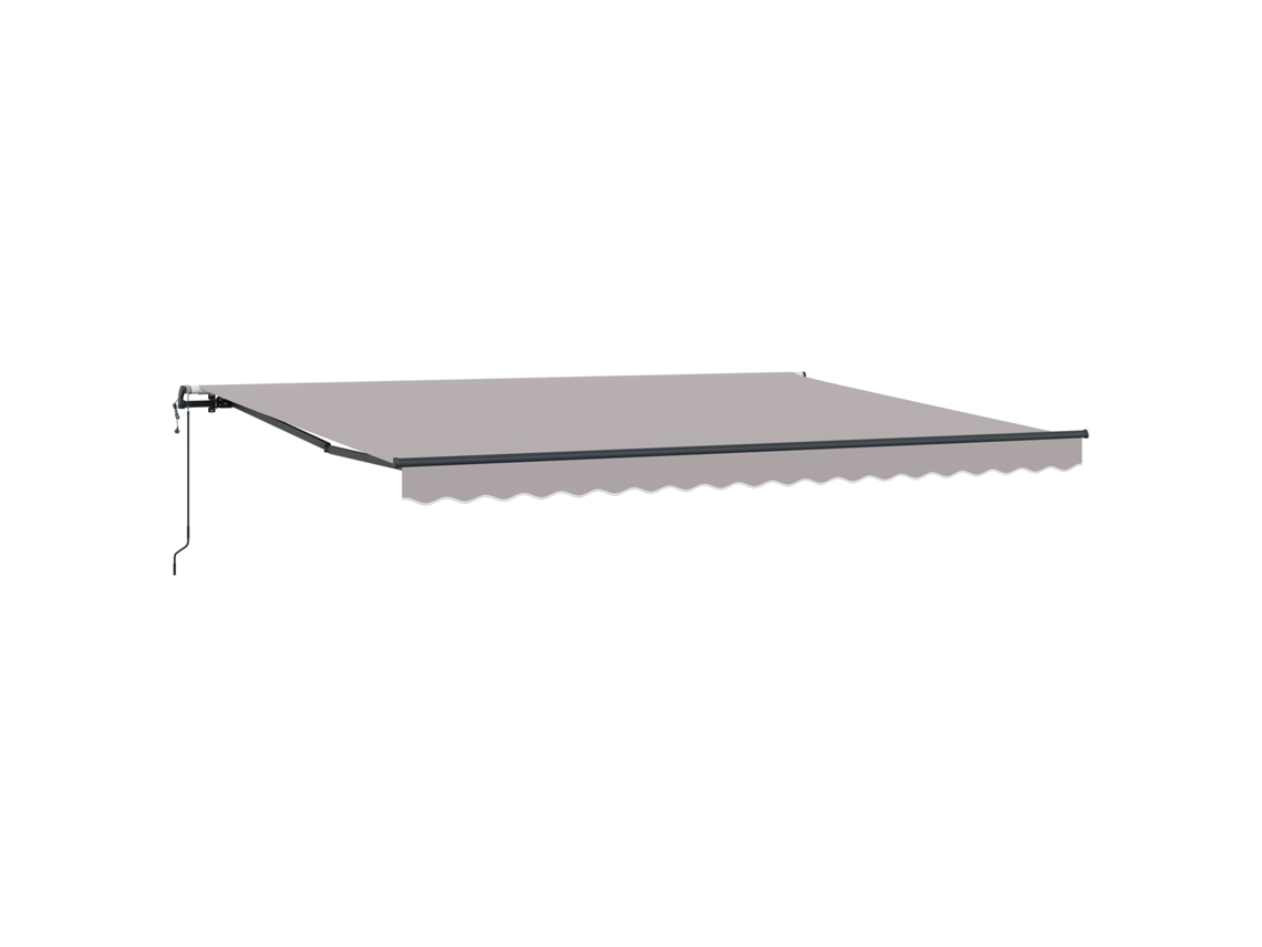 Toldo Retrátil Automático Cinza Claro Vidaxl Cinzento Claro Alumínio (450 X 350 Cm)