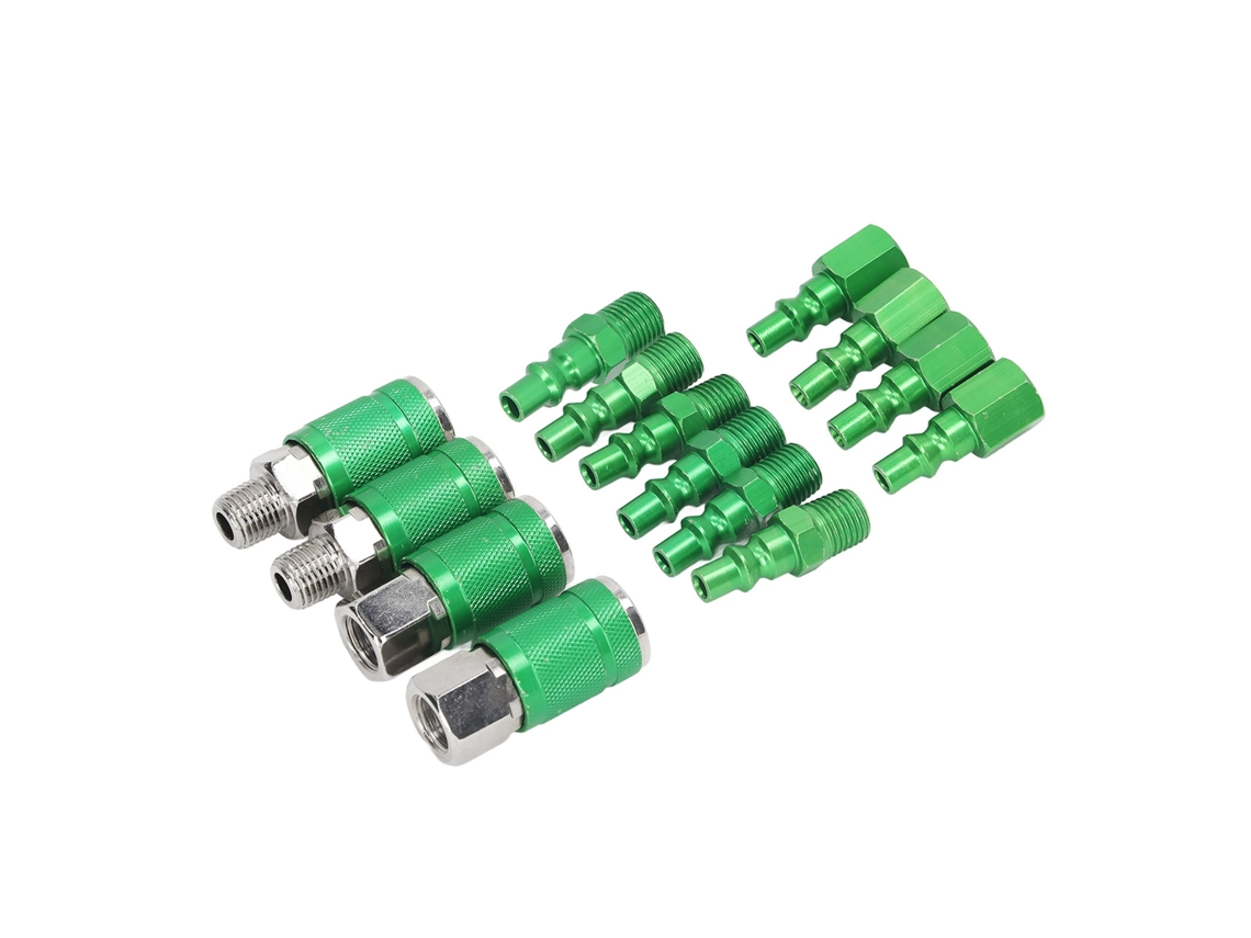 Kit Conector Ar 1/4 Npt Acoplador E Plugues Alumínio